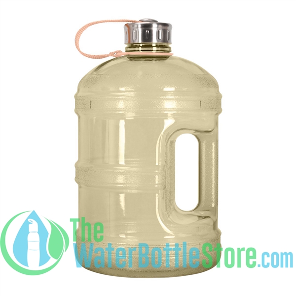 1 Gallon Yellow Water Bottle w/ Handle & Steel Cap