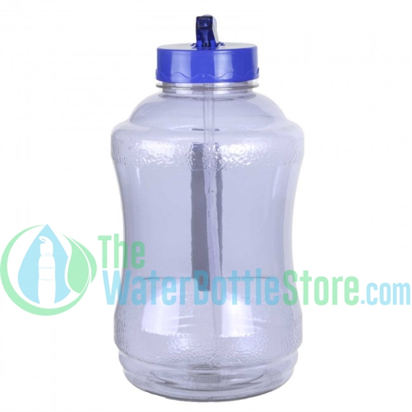 Half Gallon 56oz Light Blue Water Bottle Straw Handle