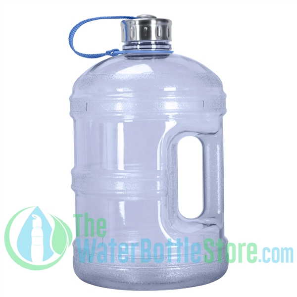 1 Gallon Light Blue Water Bottle w/ Handle & Steel Cap