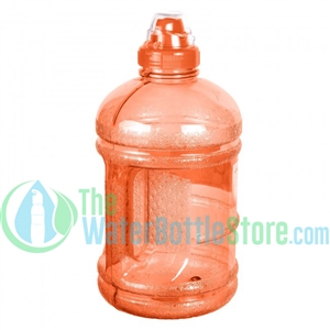 Half Gallon 64oz Orange Water Bottle Handle Sports Top
