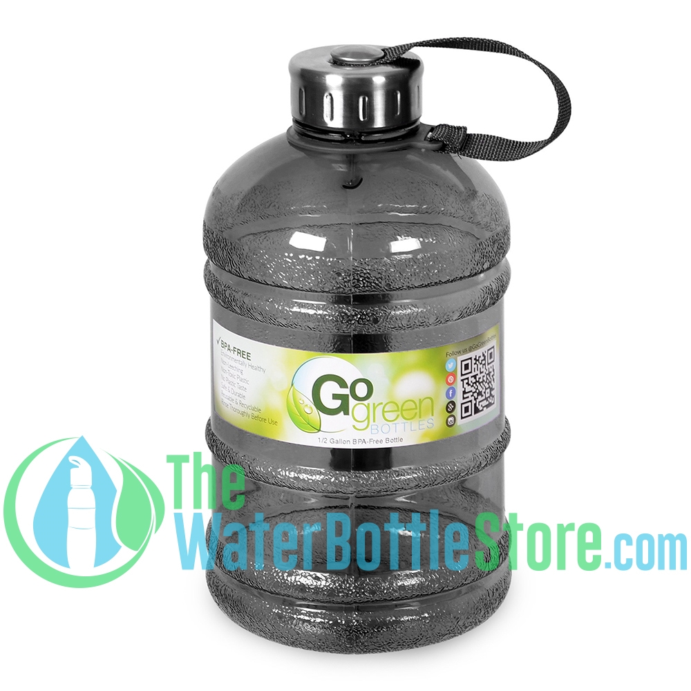 Half Gallon 64oz Water Bottle With Lid Strap and Holder Bpa free