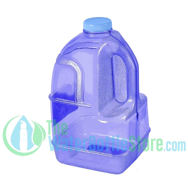 1 Gallon Dark Blue Dairy Jug Water Bottle Handle