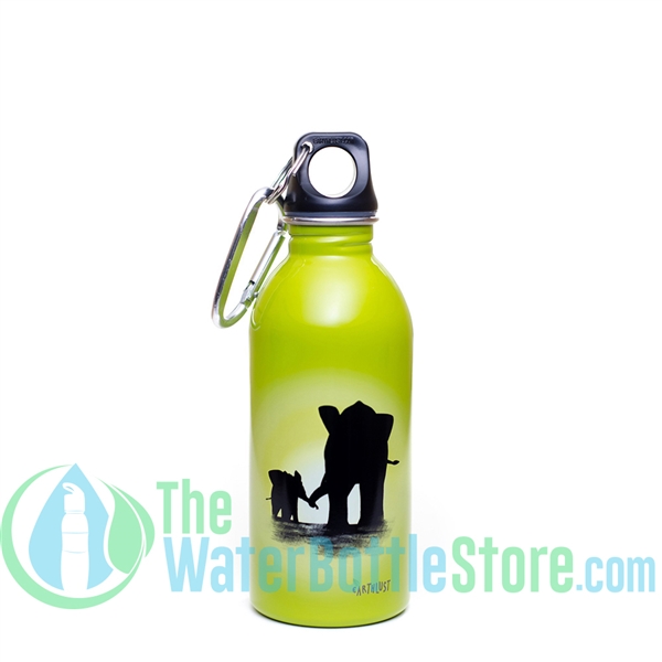 EarthLust 13 oz Elephant Stainless Steel Metal Water Bottle