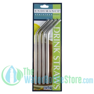 Endurance 4-pack Stainless Steel Pre-curved Straw