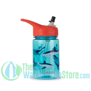 EcoVessel Splash 12oz Kids Straw Water Bottle - Shark