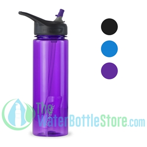 EcoVessel Wave 24oz BpA-Free Sports Water Bottle with Straw