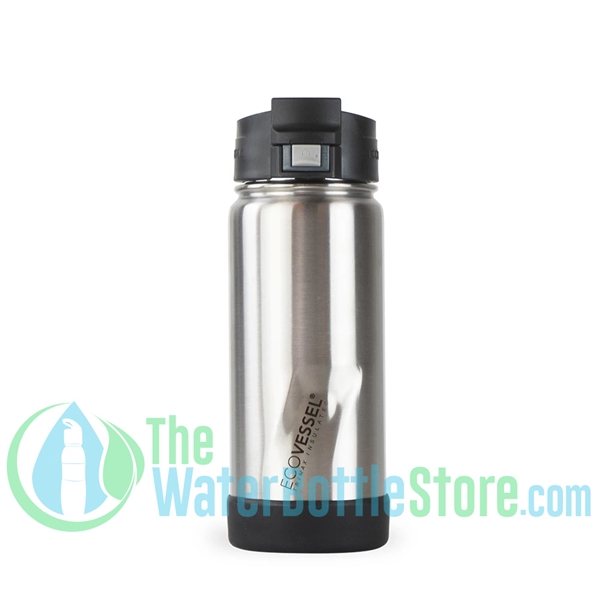 16oz EcoVessel PERK Insulated Tea and Coffee Mug Bottle Silver Express