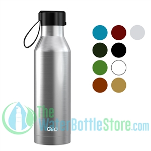 GEO 17oz Rubber Coated Stainless Steel Sports Bottle