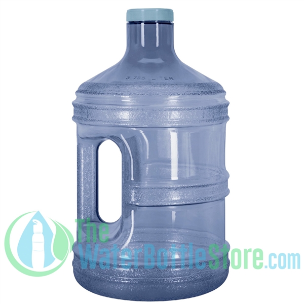 1 Gallon Dark Blue Round Water Bottle Handle
