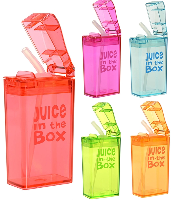 Juice in the Box 8 oz Kids Water Bottle with Straw