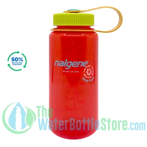 Nalgene 16 Ounce Wide Mouth Sustain Water Bottle Pomegranate