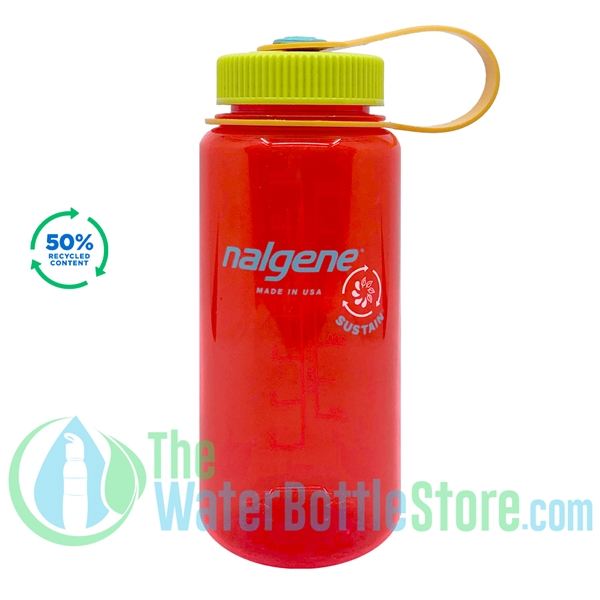 Nalgene 16 Ounce Wide Mouth Sustain Water Bottle Pomegranate