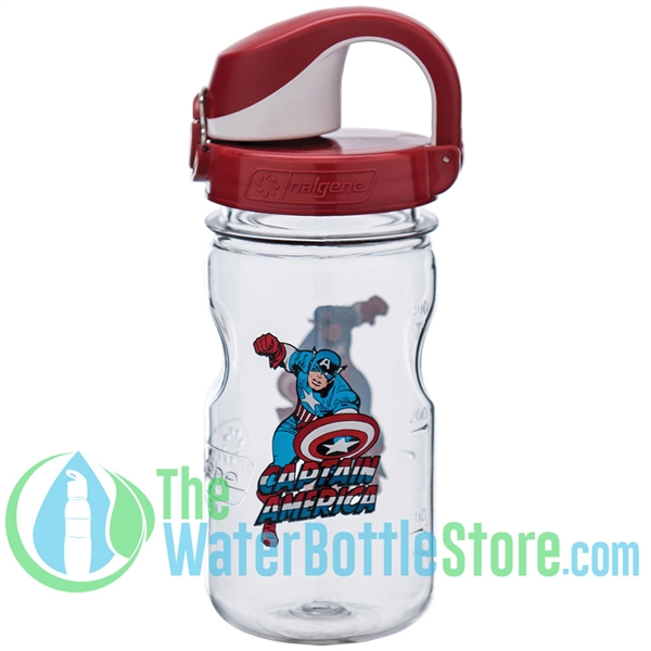 Nalgene 12 Ounce On The Fly Captain America Wide Mouth Water Bottle For Kids