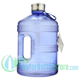 1 gallon round bpa free water bottle New Wave Enviro Steel Top