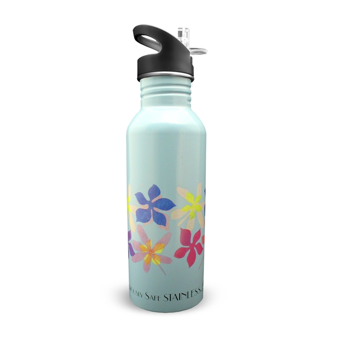 New Wave Enviro 20oz 600ml Stainless Steel Designer Floral Water Bottle