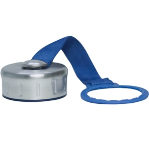 Stainless Steel Replacement Cap with Strap for New Wave Enviro 2.2L, 1L, 1Gallon Water Bottle