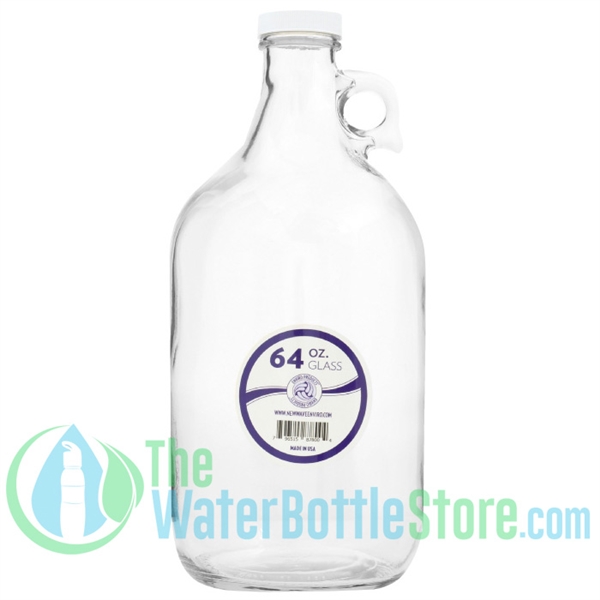New Wave Enviro 64oz(Half Gallon) Glass Jug Reusable Water Bottle