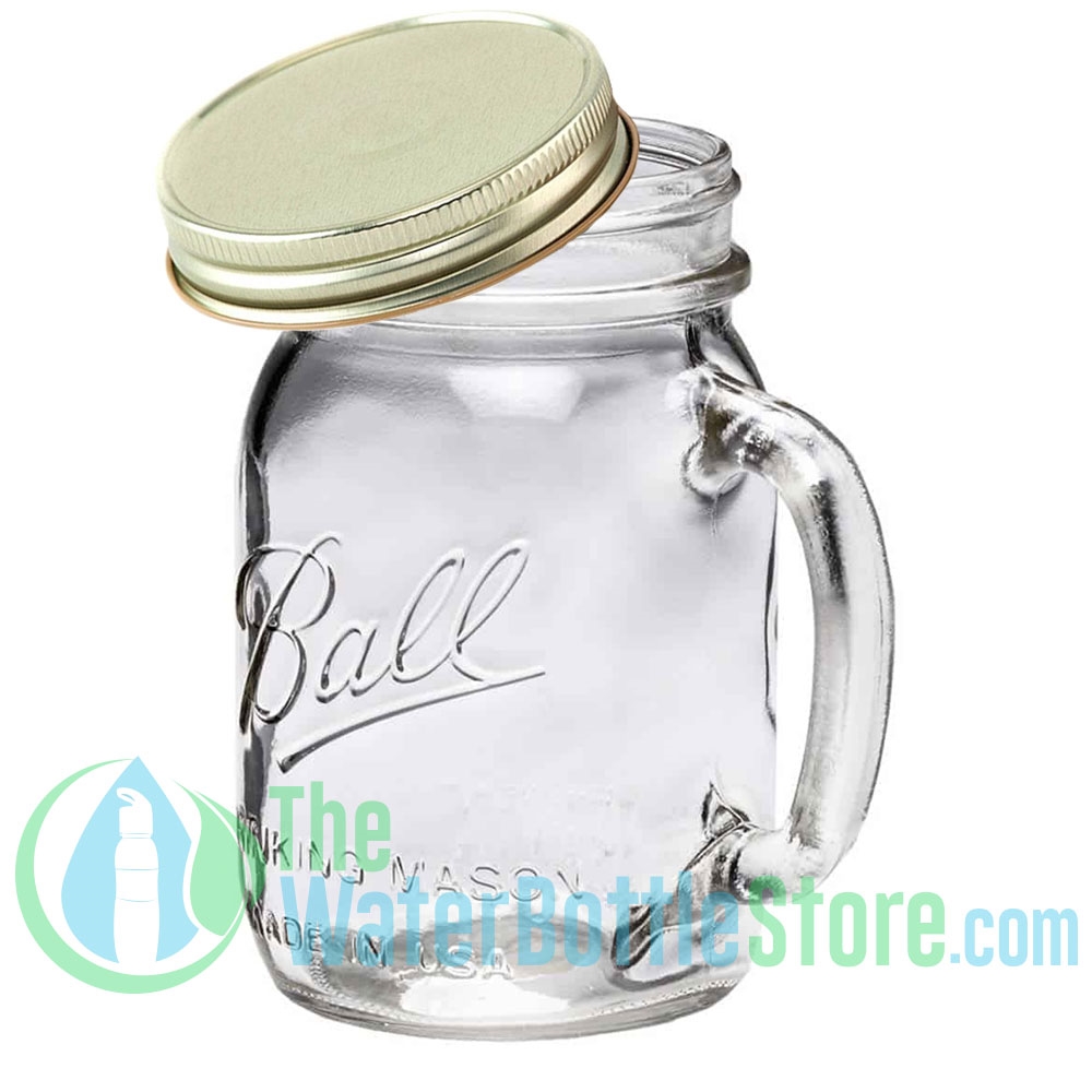 TANGLONG Mason Jar Cups, Mason Jars With Handle And Lids, Mason Jar  Drinking Glasses, Glass Mason Jar Mugs 16 oz –12 Pack