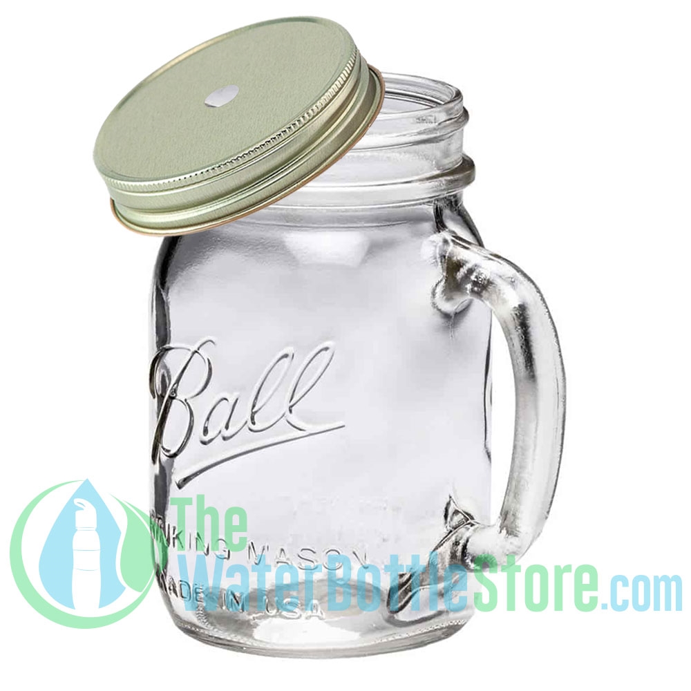 BarConic® 16 oz Mason Jar Mug Glass – with Handle — Bar Products