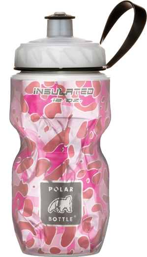 Polar 12 oz Pink Leopard Insulated Water Bottle
