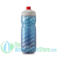 Polar 20 oz Insulated Water Bottle Breakaway Bolt Blue Silver