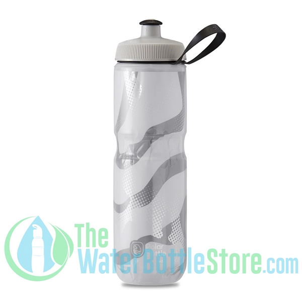 Polar 24 oz Insulated Water Bottle Sport Contender White Silver