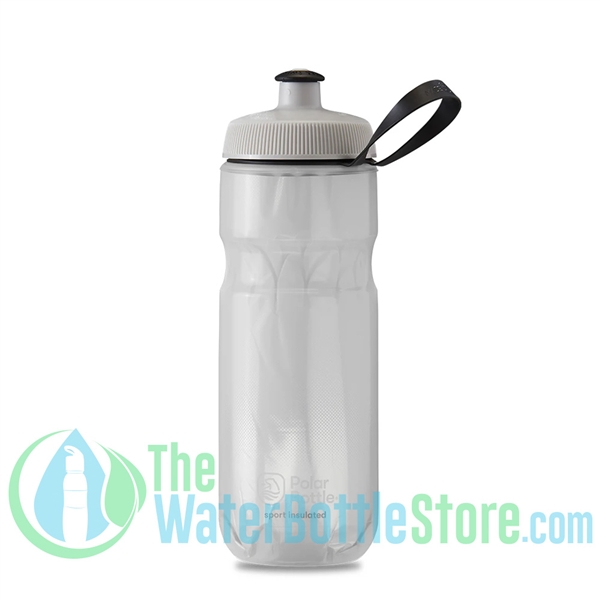 Polar 20 oz Insulated Water Bottle Sport Fade White Silver