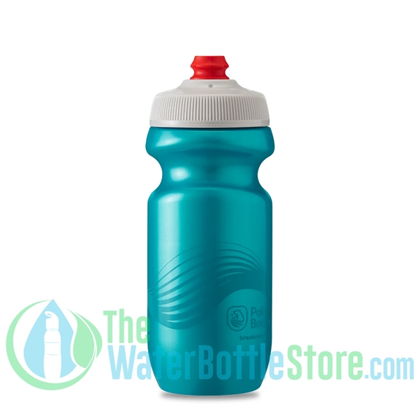 Polar 20 oz Breakaway Wave Water Bottle Teal Silver