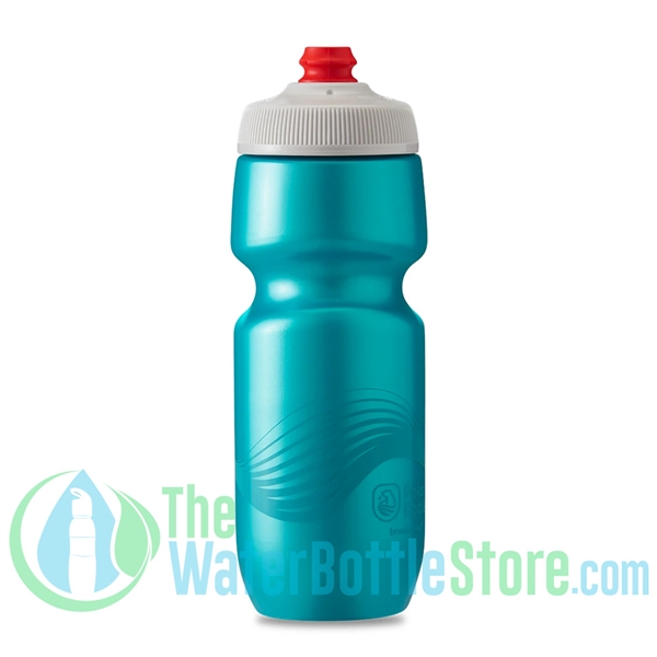 Polar 24 oz Breakaway Wave Water Bottle Teal Silver