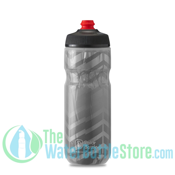 Polar 20 oz Insulated Water Bottle Breakaway Bolt Charcoal Silver