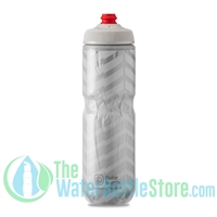 Polar 24 oz Insulated Water Bottle Breakaway Bolt White Silver