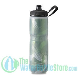 Polar 24 oz Insulated Water Bottle Sport Contender Olive Silver