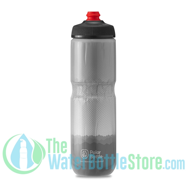 Polar 24 oz Insulated Water Bottle Breakaway Ridge Charcoal Silver