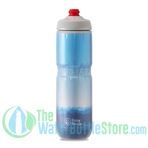 Polar 24 oz Insulated Water Bottle Breakaway Ridge Blue Silver