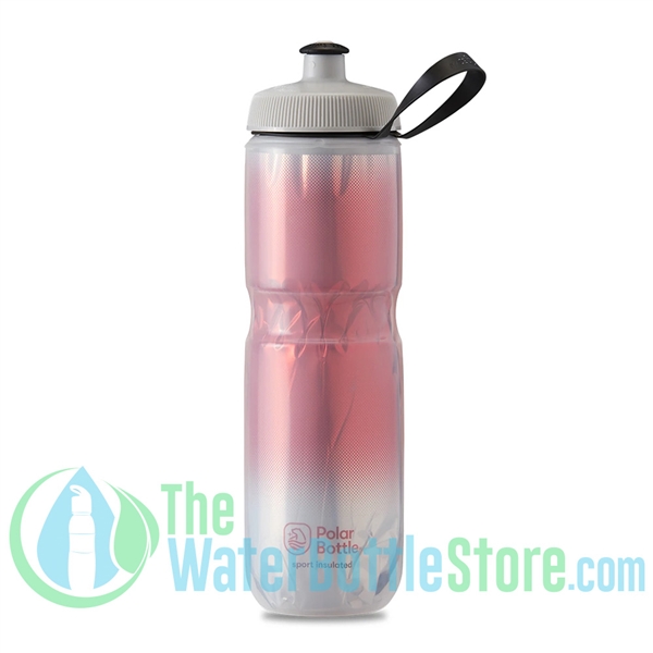 Polar 24 oz Insulated Water Bottle Sport Fade Red Silver