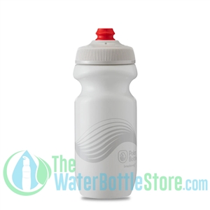Polar 20 oz Breakaway Wave Water Bottle Ivory Silver cycling
