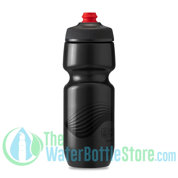 Polar 24 oz Breakaway Wave Water Bottle Charcoal Black