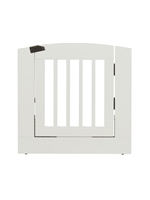 Ruffluv Single Extender Pet Gate Panel with Door - Medium - White Finish