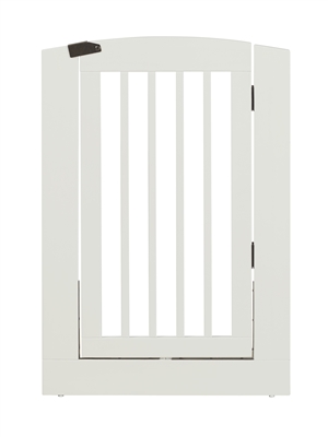 Ruffluv Single Extender Pet Gate Panel with Door - Large - White Finish