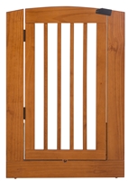 Ruffluv Single Extender Pet Gate Panel with Door - Large - Chestnut Finish