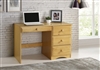 Camaflexi Essentials Writing Desk with Four Drawers - Natural Finish