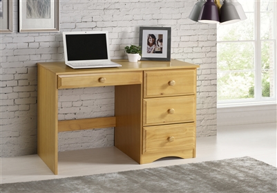 Camaflexi Essentials Writing Desk with Four Drawers - Natural Finish