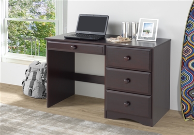 Camaflexi Essentials Writing Desk with Four Drawers - Cappuccino Finish