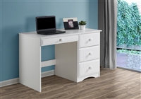 Camaflexi Essentials Writing Desk with Four Drawers - White Finish