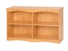 Essentials Wooden Bookcase 36" Wide with Center Divider - Natural Finish