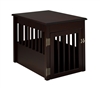 Ruffluv Pet Crate End Table - Cappuccino Finish
