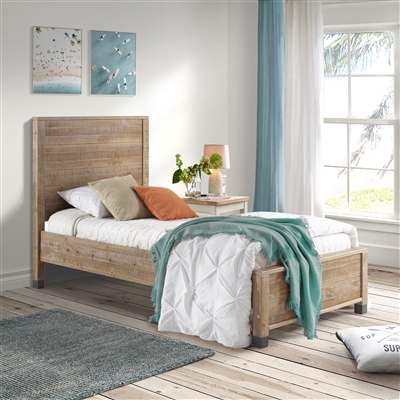 Baja Platform Bed - Twin Size - Barnwood Finish