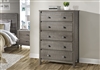 Baja Five Drawer Chest - Driftwood Grey Finish