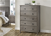 Baja Five Drawer Chest - Driftwood Grey Finish