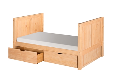 Camaflexi Twin Tall Platform Bed with Drawers
